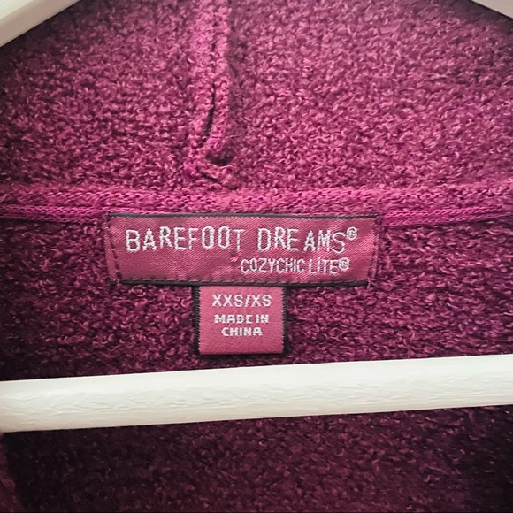 Barefoot Dreams Cozy Chic Lite Open Front Cardigan Purple Sz XXS/XS - Picture 4 of 14